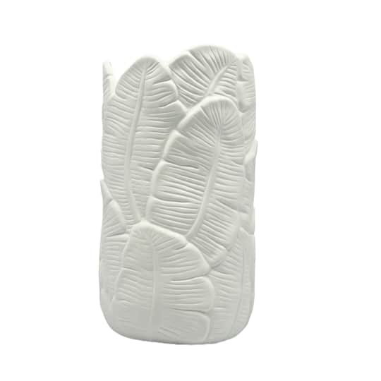7.5" Tall Embossed Leaf DIY Ceramic Vase by Make Market®